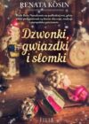 Okładka książki, kolorowe bombki w różnych kształtach dzwoneczki, szyszki, gwiazdor, od góry napis: Renata Kosin, Białe Boże Narodzenie na podlaskiej wsi, gdzie nadal pielęgnowane są dawne obyczaje, tradycja i staropolska gościnność. Dzwonki, gwiazdki i słomki